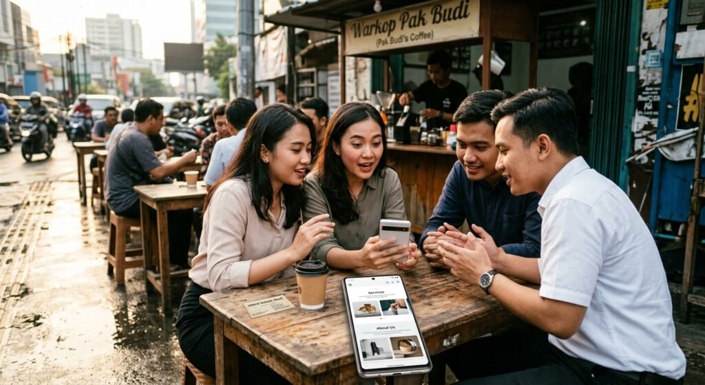 tampilan website bisnis